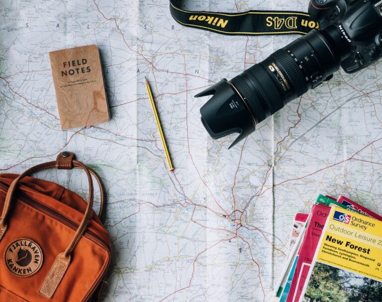 Photo Backpack and map